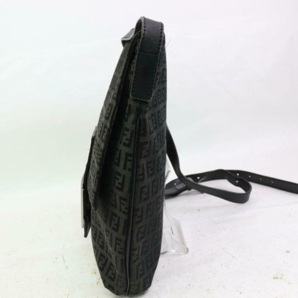 Fendi Crossbody Mamma Forever Black Zucchino Print Canvas And Leather - Picture 4 of 9